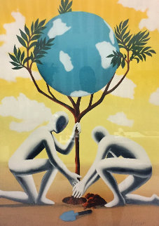Give Leaves a Chance 1990 Limited Edition Print - Mark Kostabi