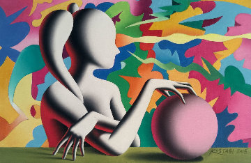 Channeling the Infinite 2015 8x12 Original Painting - Mark Kostabi Channeling the Infinite 2015 8x12 Original Painting - Mark Kostabi