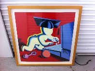 Early Nerd Gets the Worm 1993 Limited Edition Print by Mark Kostabi - 1 Early Nerd Gets the Worm 1993 Limited Edition Print by Mark Kostabi - 1