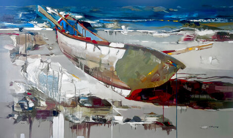 Always Ready 2015 - Embellished Giclee on Canvas - Huge Mural Size 41x65 Limited Edition Print - Josef Kote