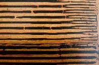Untitled (Linear Ebony Ash Mixed Media Panel), from Curtain series 36x48 Super Huge Original Painting by Kris Cox - 2 Untitled (Linear Ebony Ash Mixed Media Panel), from Curtain series 36x48 Super Huge Original Painting by Kris Cox - 2