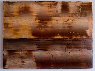 Untitled (Linear Ebony Ash Mixed Media Panel), from Curtain series 36x48 Super Huge Original Painting by Kris Cox - 3 Untitled (Linear Ebony Ash Mixed Media Panel), from Curtain series 36x48 Super Huge Original Painting by Kris Cox - 3
