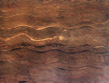 Untitled/Wave Ebony Ash, from the Curtain Series 2005 36x48 Huge Original Painting - Kris Cox Untitled/Wave Ebony Ash, from the Curtain Series 2005 36x48 Huge Original Painting - Kris Cox