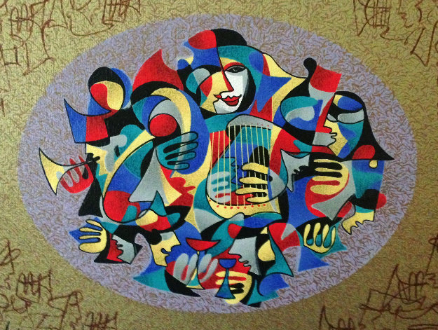 Harp III 2005 Unique Embellished Limited Edition Print by Anatole Krasnyansky Harp III 2005 Unique Embellished Limited Edition Print by Anatole Krasnyansky