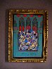 Teal And Gold With Red Arches 2005 Embellished Limited Edition Print by Anatole Krasnyansky - 1