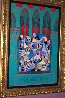 Teal And Gold With Red Arches 2005 Embellished Limited Edition Print by Anatole Krasnyansky - 2
