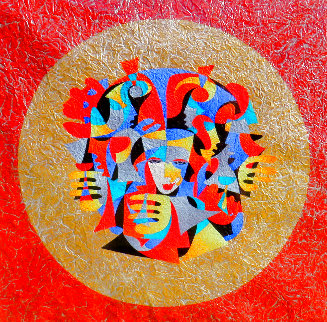 Circle of Friends Watercolor 2006 40x40 Super Huge Original Painting - Anatole Krasnyansky Circle of Friends Watercolor 2006 40x40 Super Huge Original Painting - Anatole Krasnyansky