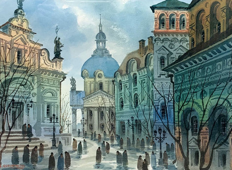 Street of Old Rome - Italy Limited Edition Print - Anatole Krasnyansky