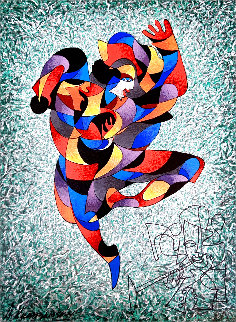 Dancing a Jig w/ Remarque Limited Edition Print - Anatole Krasnyansky Dancing a Jig w/ Remarque Limited Edition Print - Anatole Krasnyansky