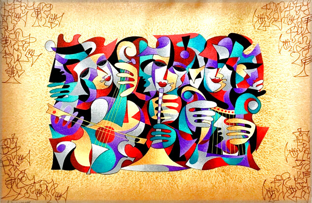 Trio I 2004 Embellished Serigraph 17x25 by Anatole Krasnyansky