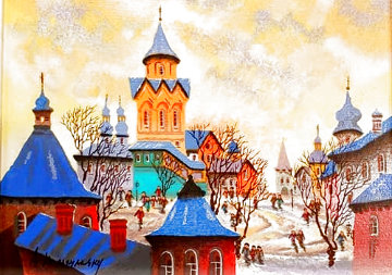Yellow Evening - Russia 2001 Limited Edition Print - Anatole Krasnyansky Yellow Evening - Russia 2001 Limited Edition Print - Anatole Krasnyansky