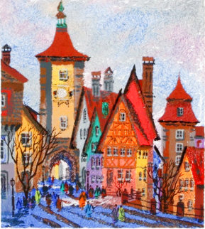 Rothenburg Sieber Tower - Bavaria AP Embellished Limited Edition Print - Anatole Krasnyansky Rothenburg Sieber Tower - Bavaria AP Embellished Limited Edition Print - Anatole Krasnyansky