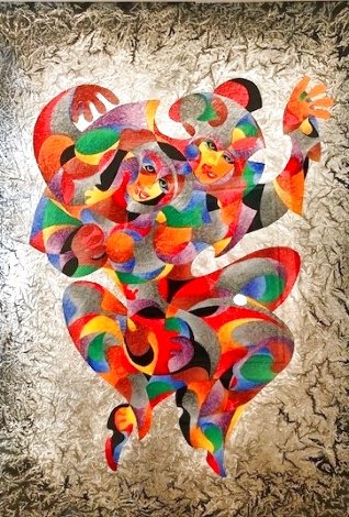 Twin Spirits 2006 50x43  Huge Watercolor - Anatole Krasnyansky