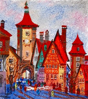 Rothenburg Sieber Tower - Bavaria EA 1998 Limited Edition Print - Anatole Krasnyansky Rothenburg Sieber Tower - Bavaria EA 1998 Limited Edition Print - Anatole Krasnyansky