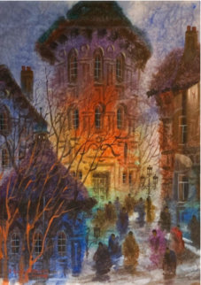 Old Tower - Zogreb Watercolor 1980 35x28 Watercolor - Anatole Krasnyansky Old Tower - Zogreb Watercolor 1980 35x28 Watercolor - Anatole Krasnyansky