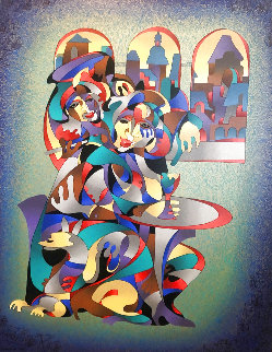 Cafe 2001 Huge 45x36 Limited Edition Print - Anatole Krasnyansky Cafe 2001 Huge 45x36 Limited Edition Print - Anatole Krasnyansky