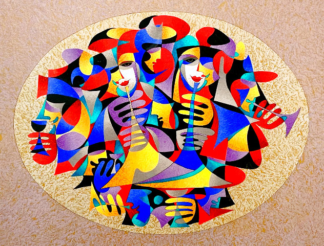 Untitled - Cubist Musicians Limited Edition Print by Anatole Krasnyansky