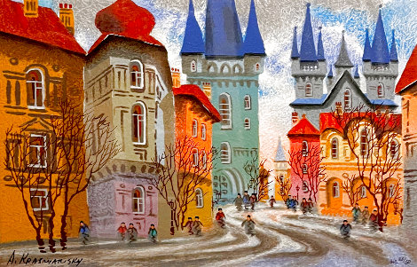 Towers of Prague 1998 - Czechia Limited Edition Print - Anatole Krasnyansky