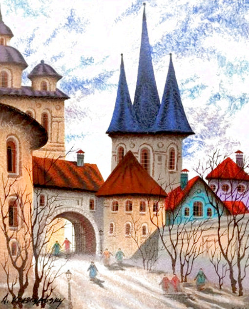 Old Tallinn II 2005 Embellished - Estonia Limited Edition Print by Anatole Krasnyansky