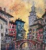 Venice Yellow Sunset 2003 - Huge - Italy Limited Edition Print by Anatole Krasnyansky - 2