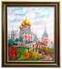 Red Cathedral - Framed Embellished Serigraph on Canvas - Huge Limited Edition Print by Anatole Krasnyansky - 1 Red Cathedral - Framed Embellished Serigraph on Canvas - Huge Limited Edition Print by Anatole Krasnyansky - 1
