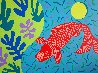 Koi Who Swam Through David Hockney''s Pool to the Land of Matisse 2012 36x48 Huge Original Painting by Martin Kreloff - 0