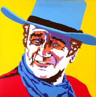 John Wayne 40x40 Original Painting - Martin Kreloff John Wayne 40x40 Original Painting - Martin Kreloff