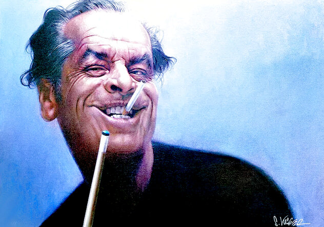 Jack 2009 - Framed Embellished Giclee on Canvas - Huge Mural Size 48x68 Limited Edition Print by Sebastian Kruger