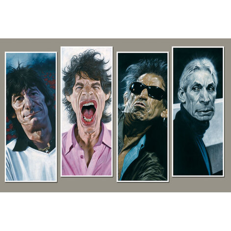 40/40 Suite of 4 Giclees on Canvas - Huge - Rolling Stones Limited Edition Print - Sebastian Kruger