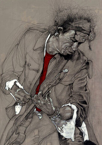 From the Guitarist Suite: Performing Keith  2008 - Huge Limited Edition Print - Sebastian Kruger