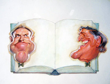 William and Christopher Buckley 1983 17x22 Original Painting - Sebastian Kruger William and Christopher Buckley 1983 17x22 Original Painting - Sebastian Kruger