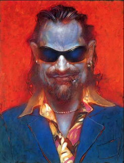 Bono 2007 38x32 Original Painting - Sebastian Kruger