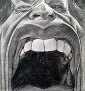 Jagger's Lips Drawing 2007 24x21 Drawing - Sebastian Kruger Jagger's Lips Drawing 2007 24x21 Drawing - Sebastian Kruger
