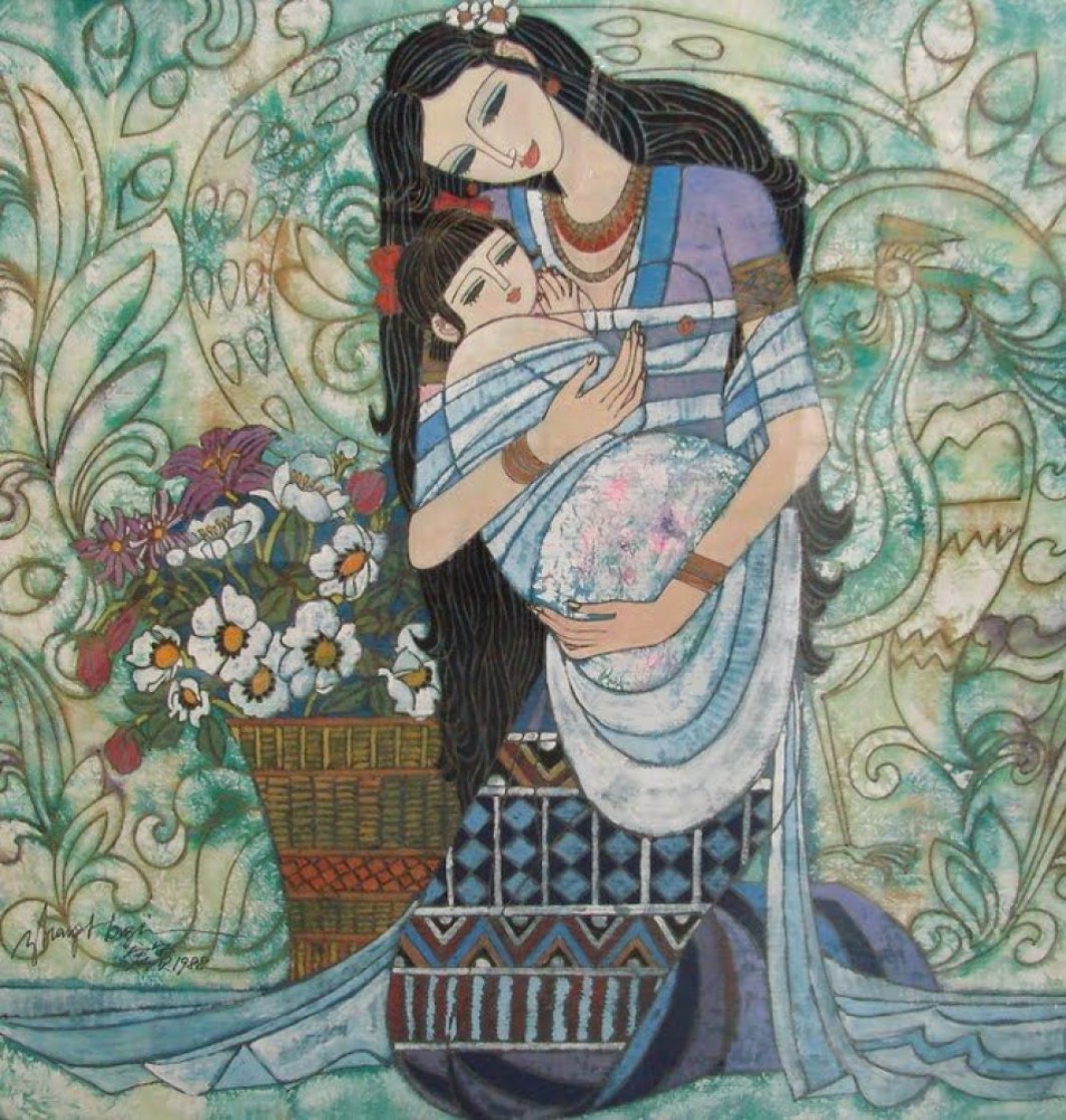 Mother And Child 1990 Limited Edition Print by Shao Kuang Ting Mother And Child 1990 Limited Edition Print by Shao Kuang Ting