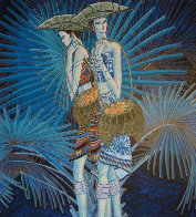 Peaceful World 1990 39x37 Huge Limited Edition Print by Shao Kuang Ting - 2 Peaceful World 1990 39x37 Huge Limited Edition Print by Shao Kuang Ting - 2