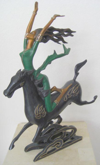 Superhorse Bronze Sculpture AP 1991 Sculpture by Shao Kuang Ting Superhorse Bronze Sculpture AP 1991 Sculpture by Shao Kuang Ting