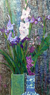 Orchids And Irises Deluxe Limited Edition Print - Shao Kuang Ting Orchids And Irises Deluxe Limited Edition Print - Shao Kuang Ting