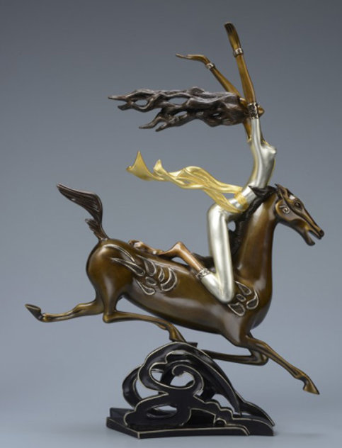 Super Horse Bronze Sculpture 2014 22 c gold Sculpture by Shao Kuang Ting