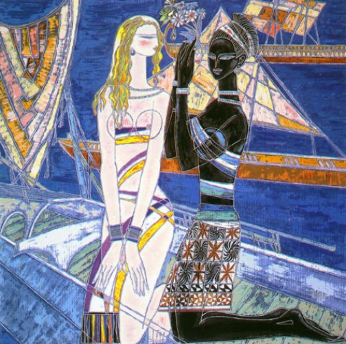 Friendship Along the River 1987 Limited Edition Print by Shao Kuang Ting Friendship Along the River 1987 Limited Edition Print by Shao Kuang Ting