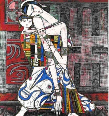 Mother and Child 1986 - Huge Limited Edition Print - Shao Kuang Ting