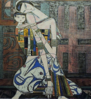 Mother And Child 1986 Limited Edition Print - Shao Kuang Ting