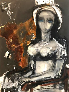 Portrait Nina 2020 36x48 Original Painting - Jerzy Kubina Portrait Nina 2020 36x48 Original Painting - Jerzy Kubina