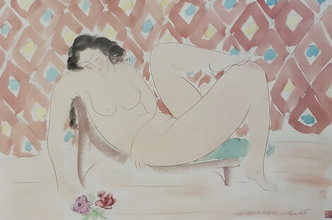 Reclining with Roses - Huge Limited Edition Print - Muramasa Kudo