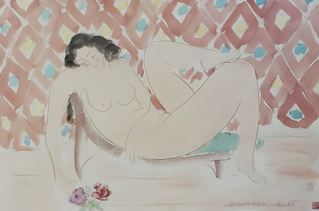 Reclining with Roses - Huge Limited Edition Print by Muramasa Kudo