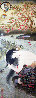 Cherry Blossoms Watercolor 1983 53x23 Original Painting by Muramasa Kudo - 0 Cherry Blossoms Watercolor 1983 53x23 Original Painting by Muramasa Kudo - 0