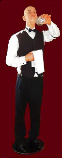 Curly the Butler Silicone Sculpture 74 in Life Size Sculpture - Tom Kuebler Curly the Butler Silicone Sculpture 74 in Life Size Sculpture - Tom Kuebler