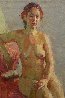 Nude in a Sunny Room 1950 39x33 Original Painting by Olga Kulagina - 2