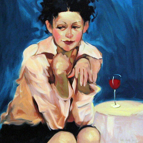 Do Tell 2000 - Framed Lithograph on Canvas Limited Edition Print - Linda Kyser Smith