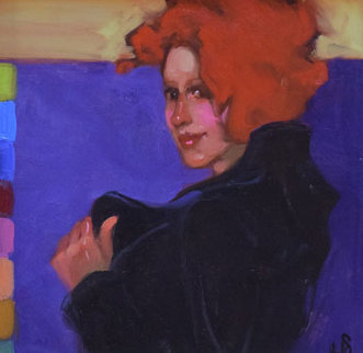 Old Fashioned Girl 14x17 Original Painting - Linda Kyser Smith Old Fashioned Girl 14x17 Original Painting - Linda Kyser Smith