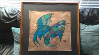 Untitled On Birchbark 1985 29x29 Original Painting by John Laford - 1 Untitled On Birchbark 1985 29x29 Original Painting by John Laford - 1